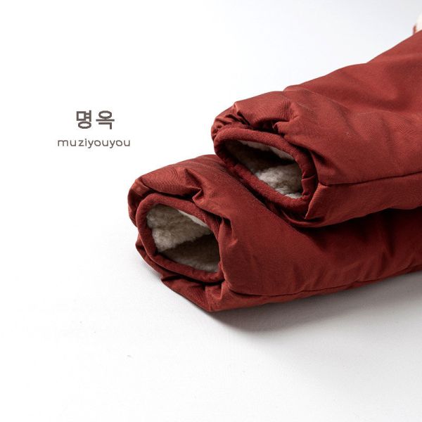 暖紅羊羔毛雙面保暖外套 