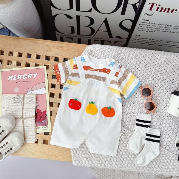 我愛吃水果假兩件連身衣 