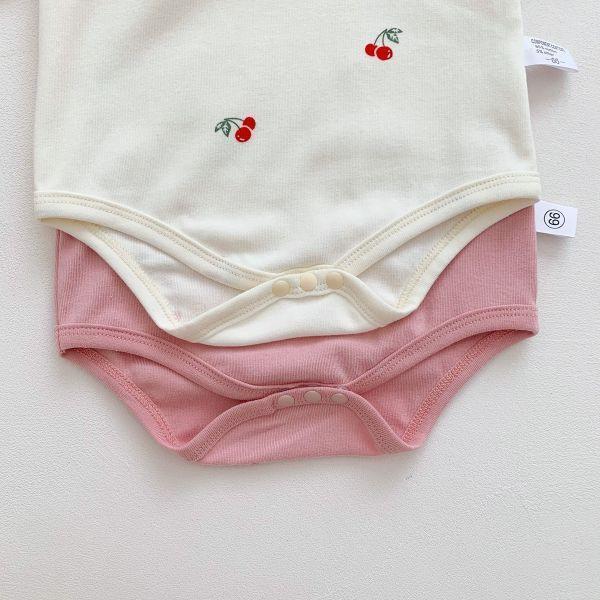 櫻桃荷葉領的搭配｜附兔耳帽 