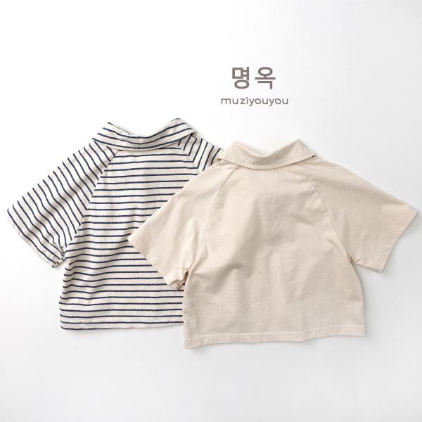 日系百搭條紋休閒T恤 