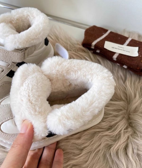 雙線絨暖運動雪靴 