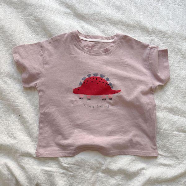 彩色筆恐龍短tee 