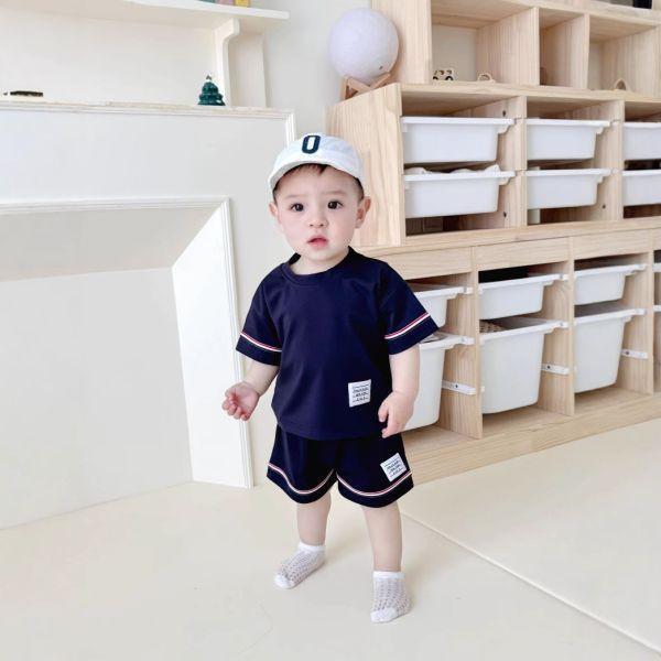 雙袖織帶短袖套裝 