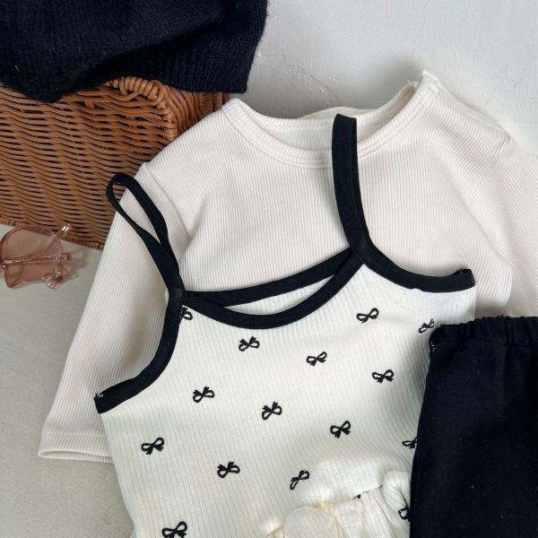 【現貨】小香風蝴蝶荷葉褲套裝 