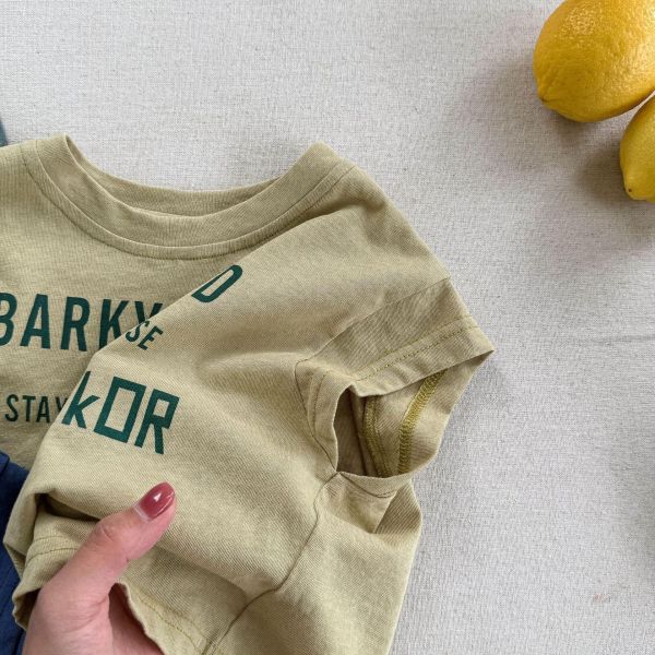 韓系字母狗狗無袖上衣 