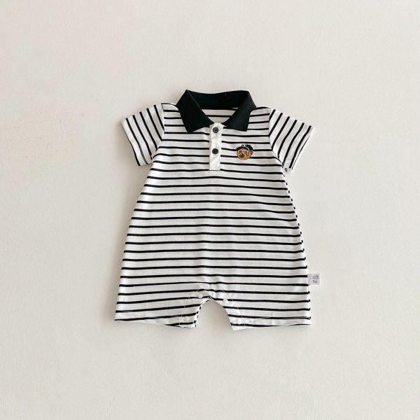 紳士領小熊滾邊連身衣 