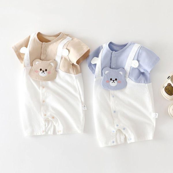 耳朵吊帶小熊連身衣 