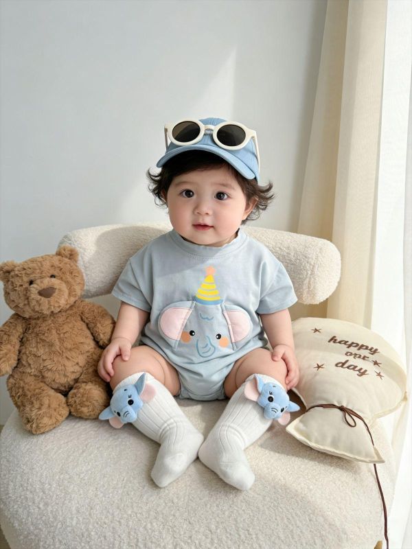 大象耳朵棉質包屁 