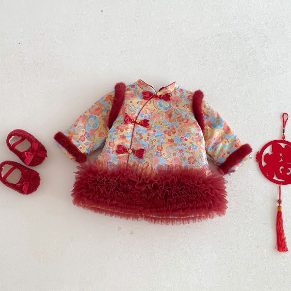 花開富貴中式澎紗賀年服 