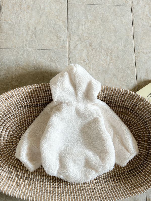 毛絨BABY保暖連帽包屁 