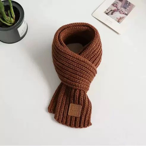 【現貨】暖暖小標誌針織圍巾 