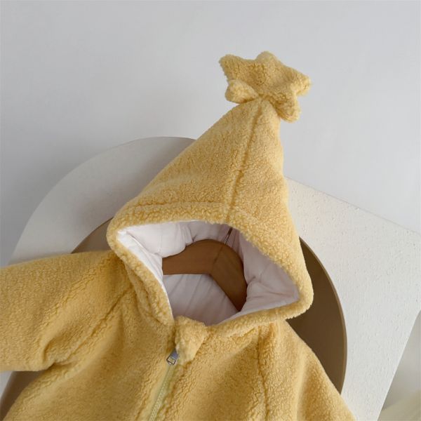 可愛星星厚絨連身外出服 