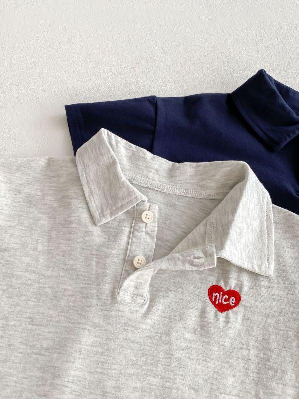 刺繡小愛心短袖套裝 