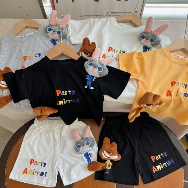 狐狸兔子大公仔短tee 