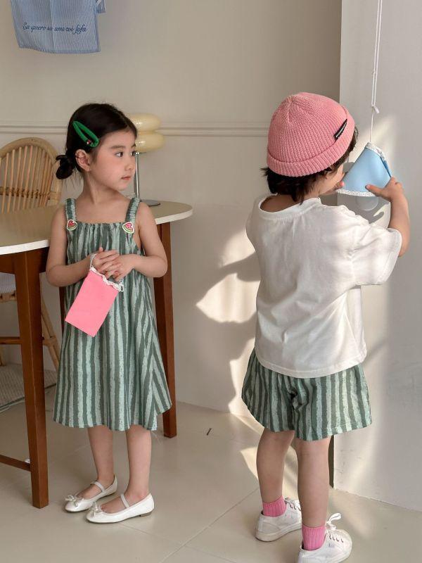 夏天到了西瓜兄妹裝 