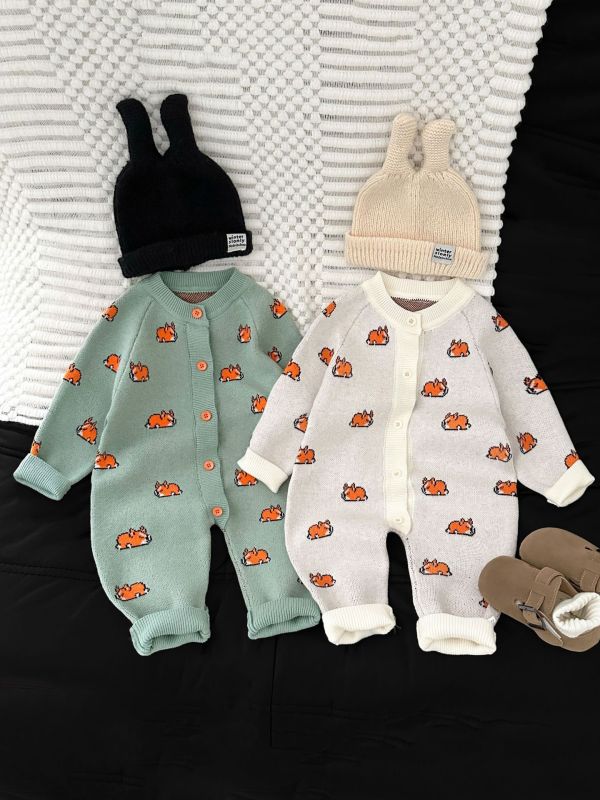 小狐狸暖暖連身衣 