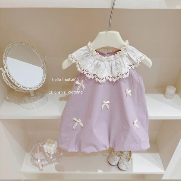 夢幻淡紫公主蝴蝶結洋裝 