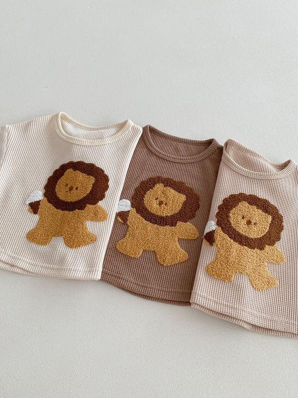 華夫格刺繡獅子套裝 