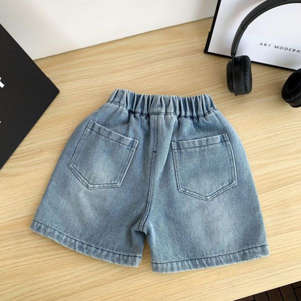 狗狗大集合刺繡牛仔短褲 