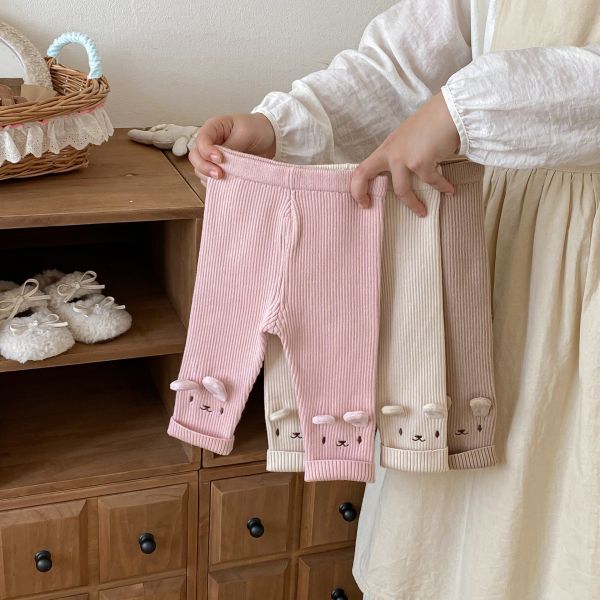 小兔耳朵螺紋寶寶褲 