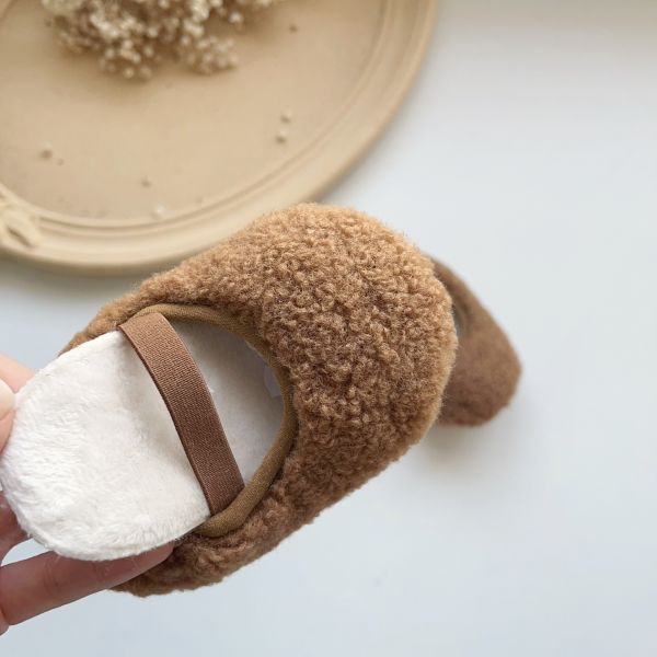 暖絨小熊毛毛學步鞋 