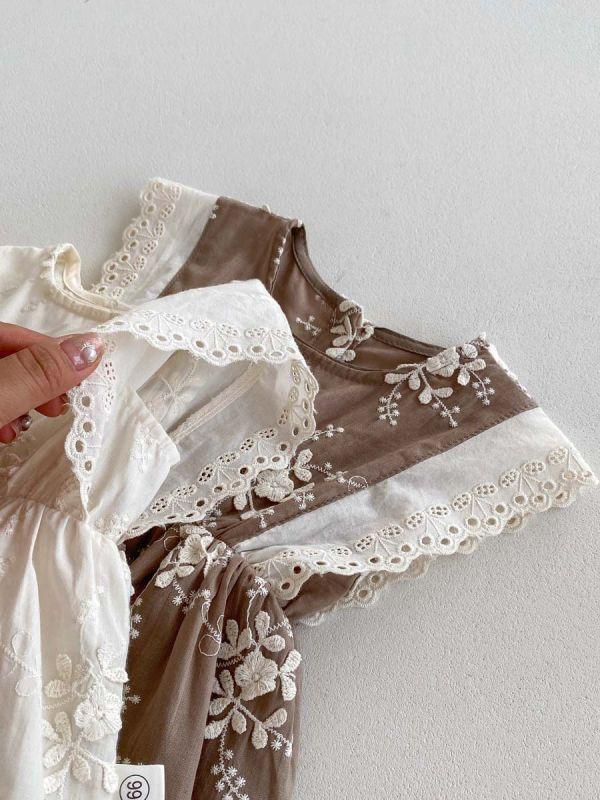 美美繡花無袖包屁裙 