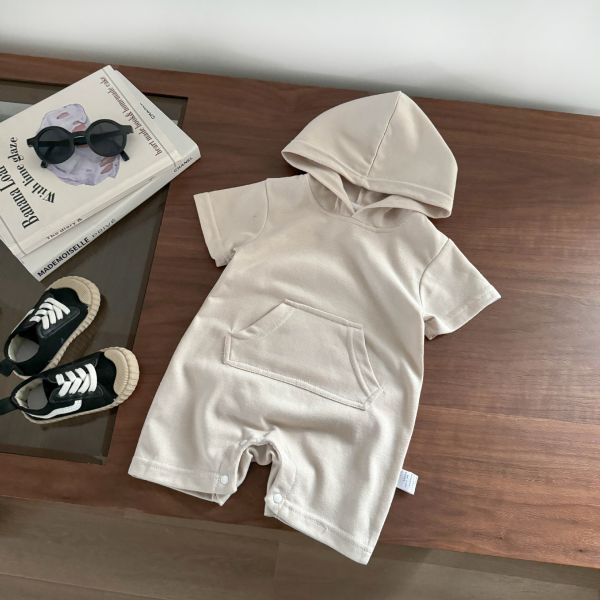 背背微笑小熊連帽爬服 