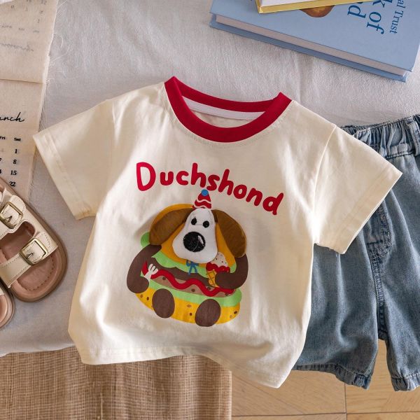 繽紛色動物款短tee 