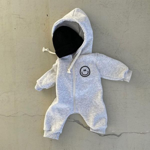 大大的笑臉連帽外出服 
