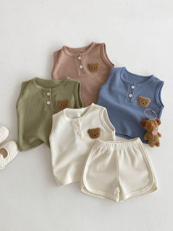 呆呆熊無袖短褲套裝 