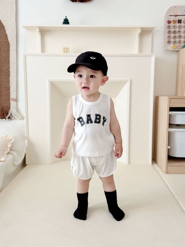 BABY休閒無袖套裝 