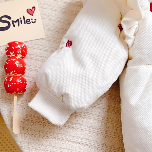 小碎花斜襟盤扣賀年服 