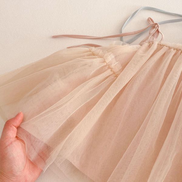 甜美公主來了~網紗吊帶裙 