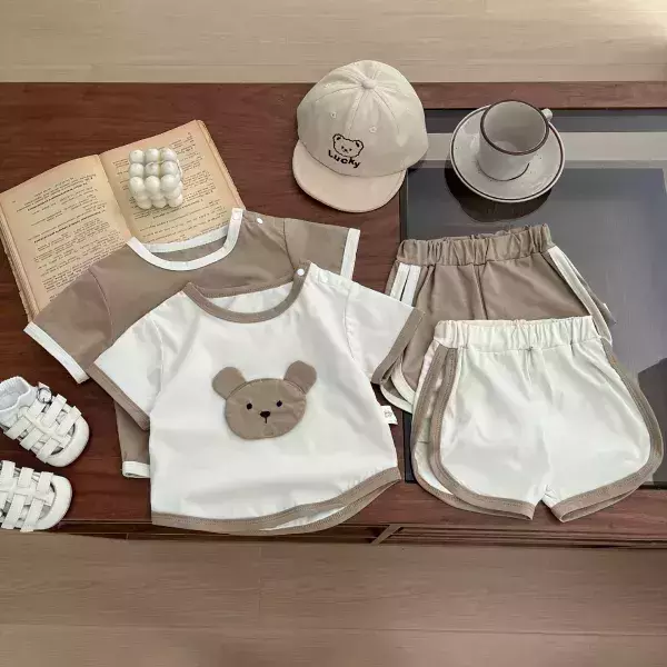 大耳熊滾邊休閒套裝 