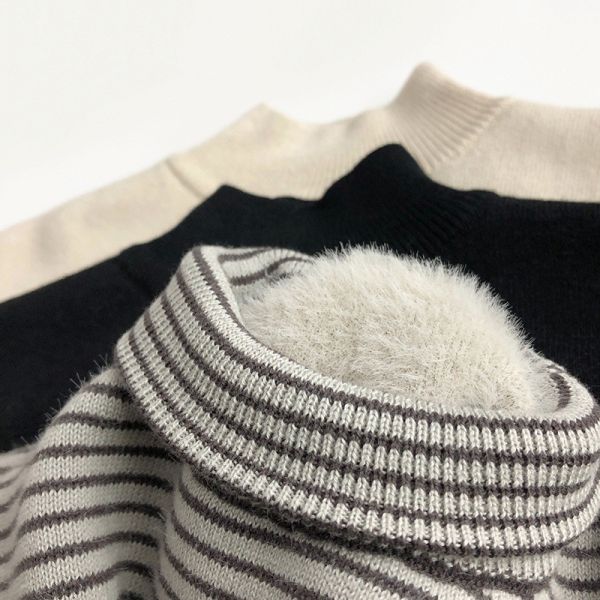 極保暖簡約立領長上衣 