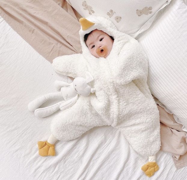 加絨款！可愛超可愛的小鴨抱抱服 