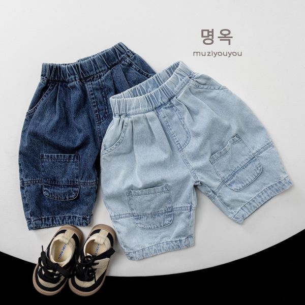 小雙口袋牛仔七分褲 