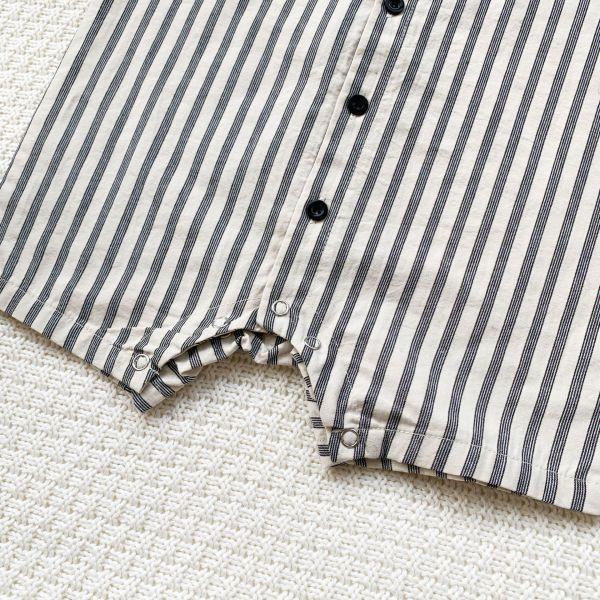 小小紳士直條紋連身衣 