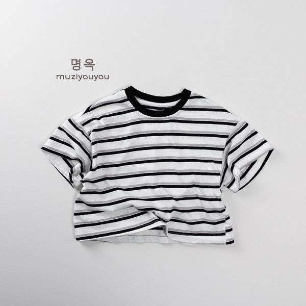 日常風格條紋短tee 