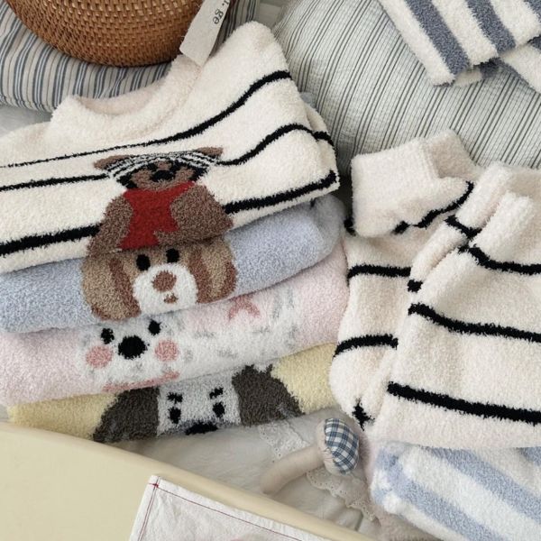 加厚動物朋友圓領居家服 