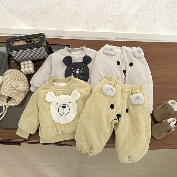 小熊兄弟厚絨套裝 
