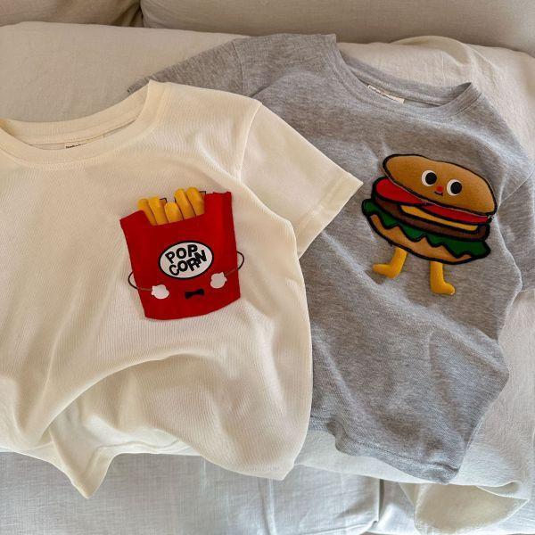薯條+漢堡立體短袖tee 