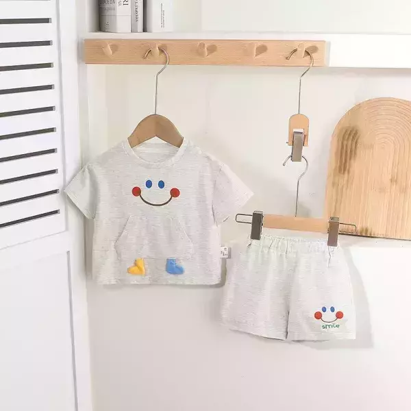 害羞臉休閒短袖套裝 