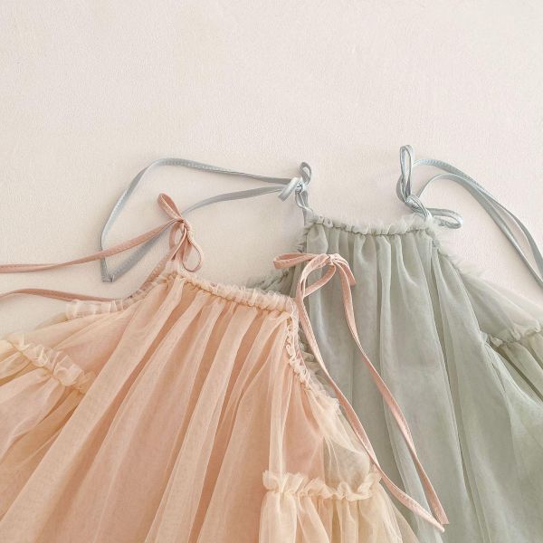 甜美公主來了~網紗吊帶裙 