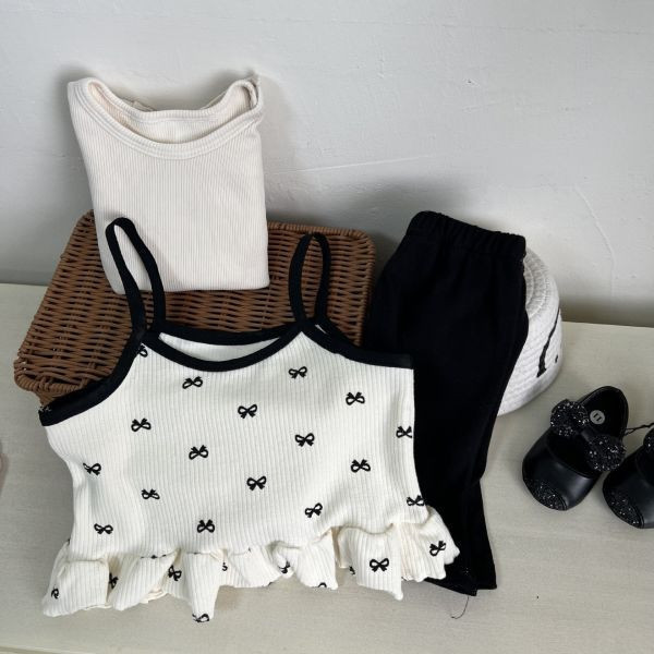 【現貨】小香風蝴蝶荷葉褲套裝 