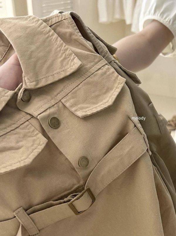 質感又帥氣女孩無袖連身裙 