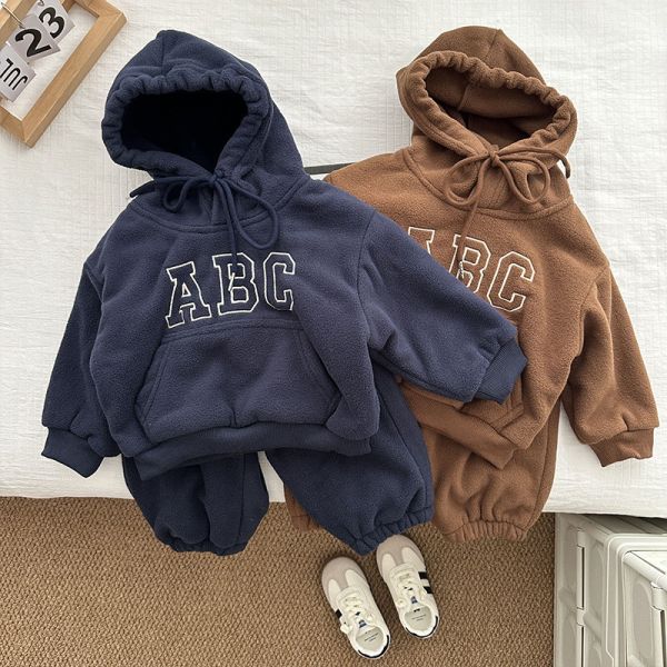 加絨款！A.B.C大字母連帽套裝 