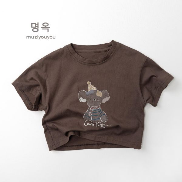 冬日小熊插畫短袖上衣 