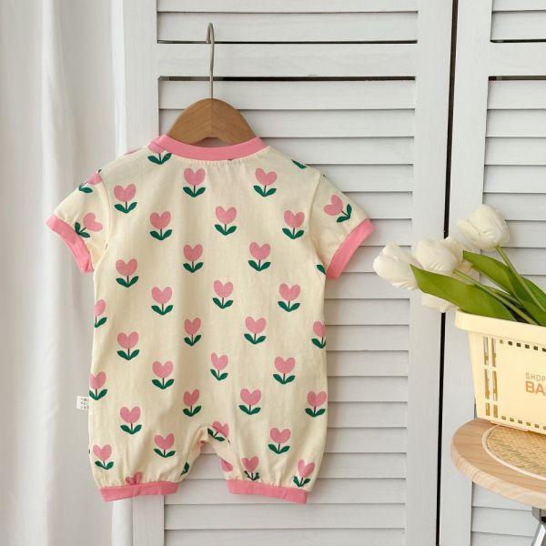 粉嫩花苞朵朵連身衣 