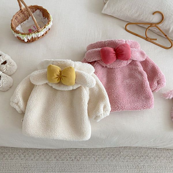 大大蝴蝶耳朵絨毛外套 